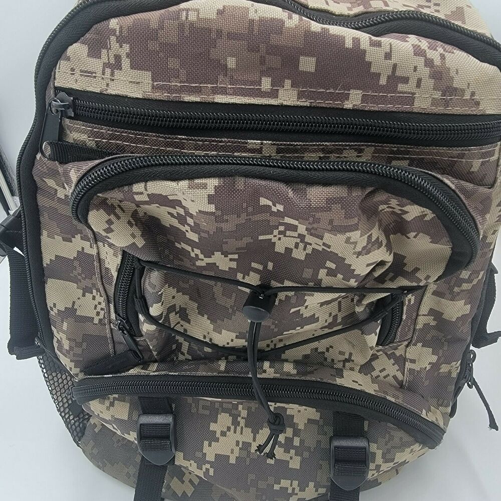 Camouflage Army Minecraft Backpack School Bag Computer Bag Brown Tan, 16" X 14"